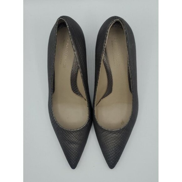 DONALD J PLINER  GEM Gray Snakeskin Pumps ITALY 10M Heels - Picture 3 of 11